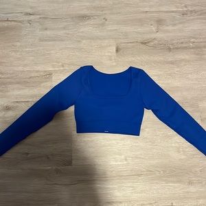 Blue long sleeve top